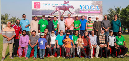 MBA Executive Department organizes a yoga session to encourage a healthy lifestyle