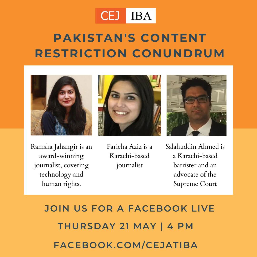 Facebook Live session on Pakistan's Content Restriction Conundrum