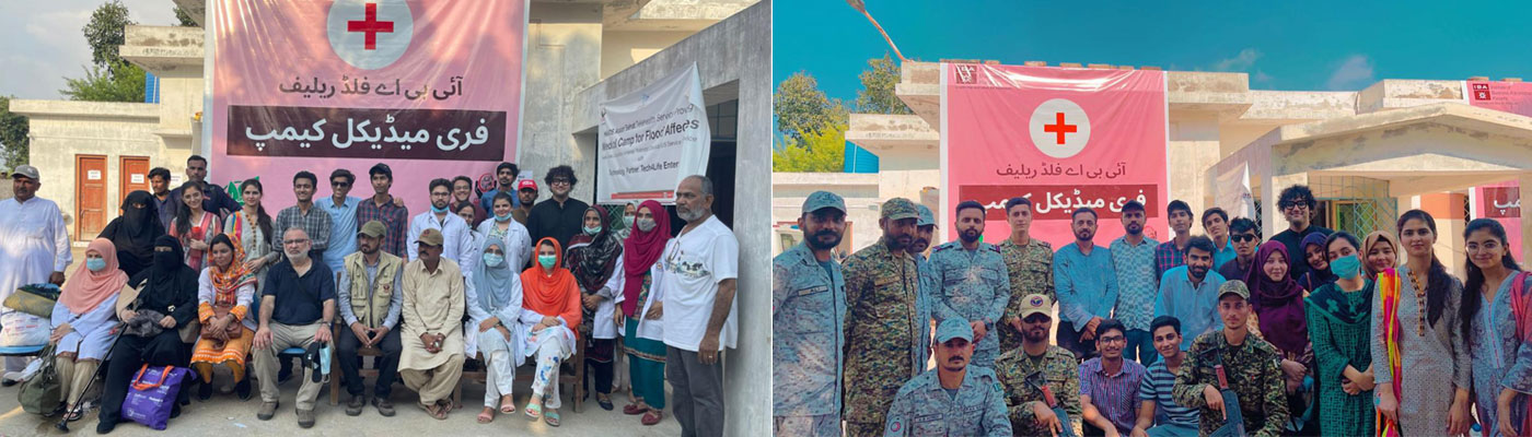 IBA Karachi sets up flood relief camp to provide medical aid