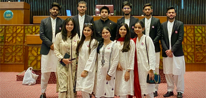 IBA student delegation participates in a financial budget session at the National Assembly of Pakistan