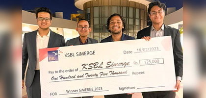 IBA students secured first position at the KSBL SiMerge '23