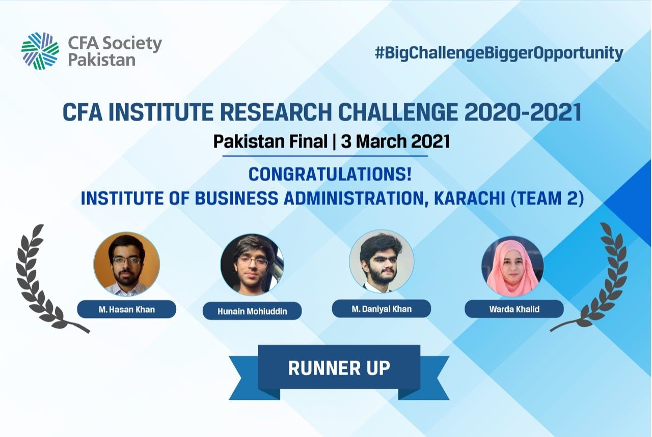 IBA Students Team - Runner-up - CFA Institute Research Challenge