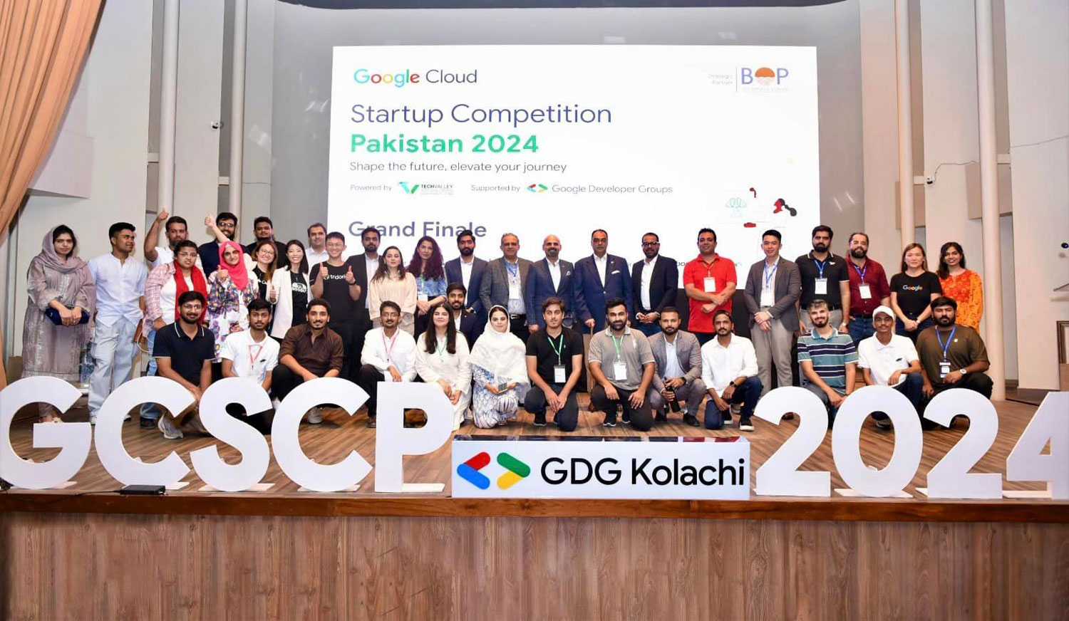 Tech Enthusiasts showcase innovation at the Google I/O Extended and Google Cloud Startup Competition Pakistan, held at IBA 