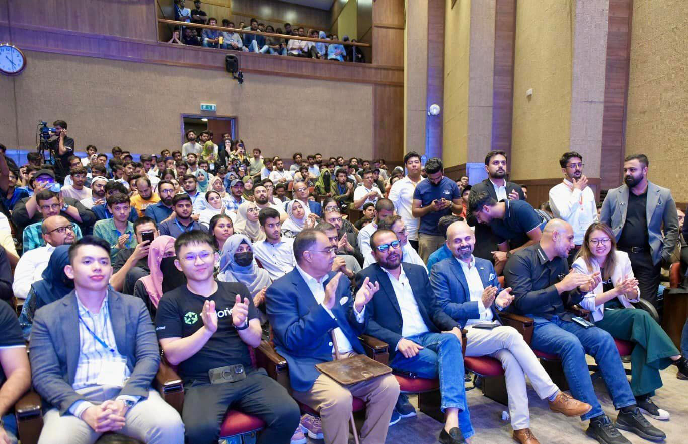 Tech Enthusiasts showcase innovation at the Google I/O Extended and Google Cloud Startup Competition Pakistan, held at IBA 