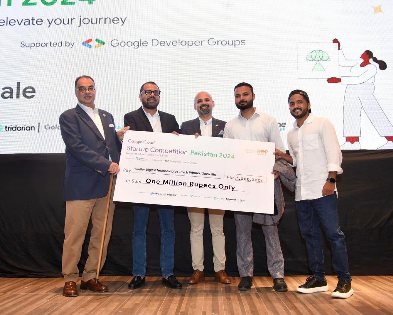 Tech Enthusiasts showcase innovation at the Google I/O Extended and Google Cloud Startup Competition Pakistan, held at IBA 