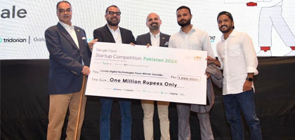 Tech Enthusiasts showcase innovation at the Google I/O Extended and Google Cloud Startup Competition Pakistan, held at IBA 