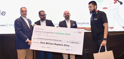 Tech Enthusiasts showcase innovation at the Google I/O Extended and Google Cloud Startup Competition Pakistan, held at IBA 